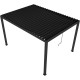 Pavillon mit Lamellendach NEWSTEEL aus verzinktem Stahl in Anthrazit 3x4m H.250cm - X-METAL
