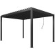 Pavillon mit Lamellendach NEWSTEEL aus verzinktem Stahl in Anthrazit 3x4m H.250cm - X-METAL