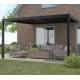 Anlehn-Pavillon aus Aluminium in Anthrazit 4x3m H.250cm - X-METAL