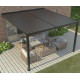 Anlehn-Pavillon aus Aluminium in Anthrazit 4x3m H.250cm - X-METAL