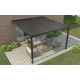 Anlehn-Pavillon aus Aluminium in Anthrazit 4x3m H.250cm - X-METAL