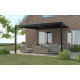 Anlehn-Pavillon aus Aluminium in Anthrazit 4x4m H.250cm - X-METAL