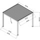 Pavillon mit Lamellendach NEWSTEEL aus verzinktem Stahl in Anthrazit 3x4m H.250cm - X-METAL