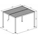 Pavillon mit Lamellendach aus Aluminium in Anthrazit 4x3m H.250cm - X-METAL