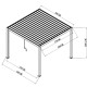 Pavillon mit Lamellendach NEWSTEEL aus verzinktem Stahl in Anthrazit 3x3m H.250cm - X-METAL