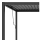 Pavillon mit Lamellendach NEWSTEEL aus verzinktem Stahl in Anthrazit 3x3m H.250cm - X-METAL