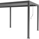 Pavillon mit Lamellendach NEWSTEEL aus verzinktem Stahl in Anthrazit 3x5,8m H.250cm - X-METAL