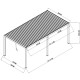 Pavillon mit Lamellendach NEWSTEEL aus verzinktem Stahl in Anthrazit 3x5,8m H.250cm - X-METAL