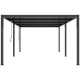 Pavillon mit Lamellendach aus Aluminium in Anthrazit 5,8x3m H.250cm - X-METAL
