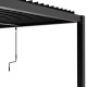 Pavillon mit Lamellendach aus Aluminium in Anthrazit 5,8x3m H.250cm - X-METAL