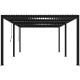 Pavillon mit Lamellendach aus Aluminium in Anthrazit 5,8x3m H.250cm - X-METAL