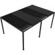 Pavillon mit Lamellendach aus Aluminium in Anthrazit 5,8x3m H.250cm - X-METAL
