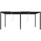 Pavillon mit Lamellendach aus Aluminium in Anthrazit 5,8x3m H.250cm - X-METAL