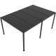 Pavillon mit Lamellendach aus Aluminium in Anthrazit 5,8x3m H.250cm - X-METAL