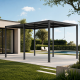 Pavillon mit Lamellendach aus Aluminium in Anthrazit 5,8x3m H.250cm - X-METAL