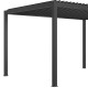 Elektrischer Pavillon mit Lamellendach aus Aluminium in Anthrazit 3x3m - mit Fernbedienung - X-METAL
