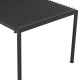 Elektrischer Pavillon mit Lamellendach aus Aluminium in Anthrazit 3x3m - mit Fernbedienung - X-METAL