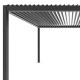 Elektrischer Pavillon mit Lamellendach aus Aluminium in Anthrazit 3x3m - mit Fernbedienung - X-METAL
