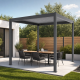 Elektrischer Pavillon mit Lamellendach aus Aluminium in Anthrazit 3x3m - mit Fernbedienung - X-METAL
