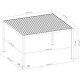 Elektrischer Pavillon mit Lamellendach aus Aluminium in Anthrazit 3x4m - mit Fernbedienung - X-METAL