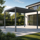 Elektrischer Pavillon mit Lamellendach aus Aluminium in Anthrazit 3x4m - mit Fernbedienung - X-METAL