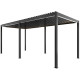Elektrischer Pavillon mit Lamellendach aus Aluminium in Anthrazit 3x5,8m - mit Fernbedienung - X-METAL