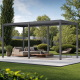 Elektrischer Pavillon mit Lamellendach aus Aluminium in Anthrazit 3x5,8m - mit Fernbedienung - X-METAL