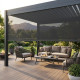 Motorisierter Sichtschutz 270cm für Pavillon mit Lamellendach aus Aluminium - X-METAL