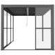Schiebewände aus transparentem Polycarbonat 3mm für die 3m-Seite des Pavillons - X-METAL