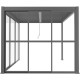 Schiebewände aus transparentem Polycarbonat 3mm für die 3m-Seite des Pavillons - X-METAL