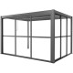 Schiebewände aus transparentem Polycarbonat 3mm für die 3m-Seite des Pavillons - X-METAL