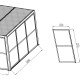 Schiebewände aus transparentem Polycarbonat 3mm für die 4m-Seite des Pavillons - X-METAL