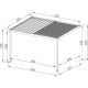 Anlehn-Pavillon aus Aluminium in Anthrazit 4x3m H.250cm - X-METAL