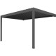 Elektrischer Anlehn-Pavillon aus Aluminium in Anthrazit 3x3m - X-METAL