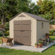 Gartenhaus Sunlife aus HDPE 7,8m² cremefarben und braun + Fußboden - JOBU
