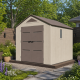 Gartenhaus Sunlife aus HDPE 7,8m² cremefarben und braun + Fußboden - JOBU
