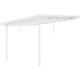 Einziehbarer Sonnenschutz beige für Terrassenüberdachung 250x375x240/290 - X-METAL