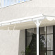 Einziehbarer Sonnenschutz beige für Terrassenüberdachung 250x375x240/290 - X-METAL