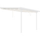 Einziehbarer Sonnenschutz beige für Terrassenüberdachung 250x375x240/290 - X-METAL