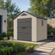 Gartenhaus Sunlife aus HDPE 6,15m² cremefarben und grau + Fußboden - JOBU