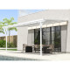 Einziehbarer Sonnenschutz beige für Terrassenüberdachung 300x436x240/290- X-METAL