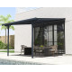 Einziehbarer Sonnenschutz anthrazit für Terrassenüberdachung 300x315x240/290- X-METAL