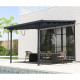 Einziehbarer Sonnenschutz anthrazit für Terrassenüberdachung 300x315x240/290- X-METAL