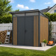 Gartenhaus aus verzinktem Stahl 0,4mm Woodsteel 4,5m² mit Pultdach + Verankerungskit - X-METAL