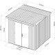 Gartenhaus aus verzinktem Stahl 0,4mm Woodsteel 4,5m² mit Pultdach + Verankerungskit - X-METAL