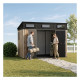 Gartenhaus aus Kunststoff in Holzoptik WOODIZY 6,03m² Skylight + Fußboden - Jobu