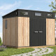 Gartenhaus aus Kunststoff in Holzoptik WOODIZY 6,03m² Skylight + Fußboden - Jobu