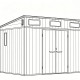 Gartenhaus aus Kunststoff in Holzoptik WOODIZY 6,03m² Skylight + Fußboden - Jobu