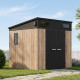 Gartenhaus aus Kunststoff in Holzoptik WOODIZY 4,74m² Skylight + Fußboden - Jobu