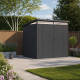 Gartenhaus aus Kunststoff 4,10m² anthrazit mit Pultdach Skylight + Fußboden - Jobu